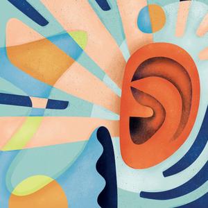 Illustration af øre udsat for støj